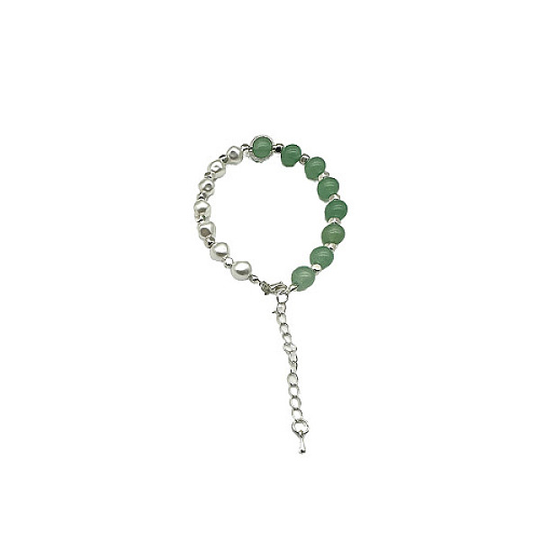 PandaHall Natural Green Aventurine Round Beaded Bracelet, Platinum, 7-1/8~9-1/8 inch(18~23cm) Green Aventurine
PandaHall Natural Green Aventurine Round Beaded Bracelet, Platinum, 7-1/8~9-1/8 inch(18~23cm) Green Aventurine