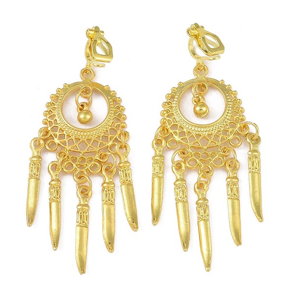 PandaHall Bohemia Zinc Alloy Clip-on Earrings, Chandelier Earrings for Women, Golden, 65x23.5mm Alloy
PandaHall Bohemia Zinc Alloy Clip-on Earrings, Chandelier Earrings for Women, Golden, 65x23.5mm Alloy