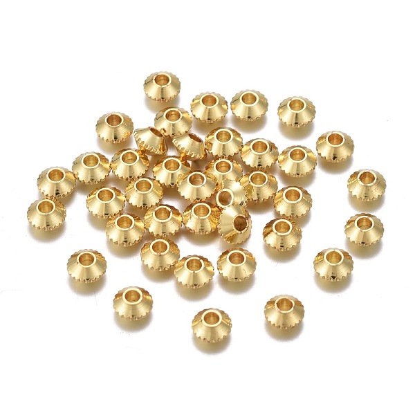 PandaHall Brass Spacer Beads, Long-lasting Plated, with Gear, Disc with Gear Tooth, Golden, 4x2mm, Hole: 1.5mm Brass Disc
PandaHall Brass Spacer Beads, Long-lasting Plated, with Gear, Disc with Gear Tooth, Golden, 4x2mm, Hole: 1.5mm Brass Disc