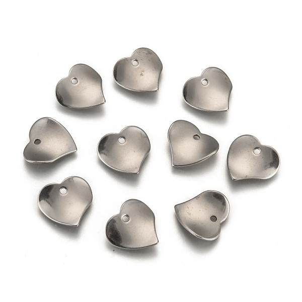 PandaHall 304 Stainless Steel Heart Charms, Wavy, Stainless Steel Color, 15x16x1mm, Hole: 1mm 304 Stainless Steel Heart
PandaHall 304 Stainless Steel Heart Charms, Wavy, Stainless Steel Color, 15x16x1mm, Hole: 1mm 304 Stainless Steel Heart