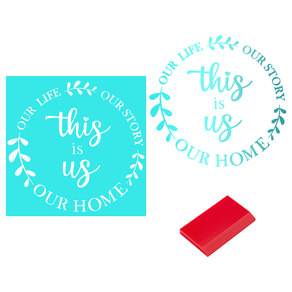 PandaHall Gorgecraft 2Pcs Word This is Us Pattern Self-Adhesive Silk Screen Printing Stencil, and TPU Scraper, Light Sea Green, 215x215mm...
PandaHall Gorgecraft 2Pcs Word This is Us Pattern Self-Adhesive Silk Screen Printing Stencil, and TPU Scraper, Light Sea Green, 215x215mm...