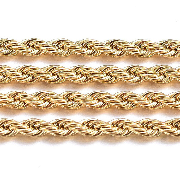 PandaHall Handmade Ion Plating(IP) 304 Stainless Steel Rope Chains, Unwelded, with Spool, Golden, 2.3mm, about 32.8 Feet(10m)/roll 304...
PandaHall Handmade Ion Plating(IP) 304 Stainless Steel Rope Chains, Unwelded, with Spool, Golden, 2.3mm, about 32.8 Feet(10m)/roll 304...