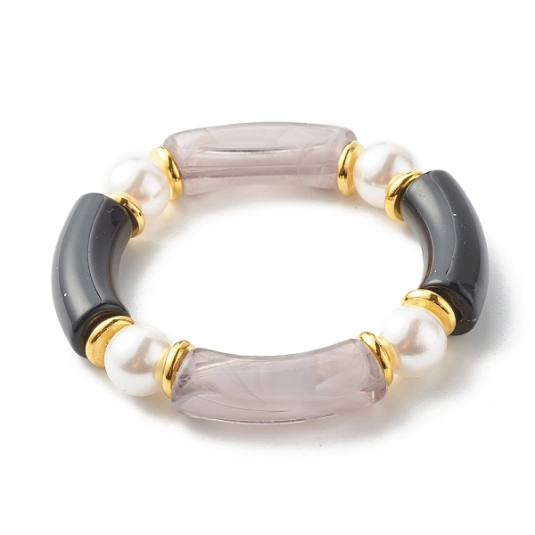 PandaHall Chunky Acrylic Curved Tube Beads Stretch Bracelet for Teen Girl Women, Plastic Pearl Beads & Brass Beads Bracelet, Golden, Black...
PandaHall Chunky Acrylic Curved Tube Beads Stretch Bracelet for Teen Girl Women, Plastic Pearl Beads & Brass Beads Bracelet, Golden, Black...