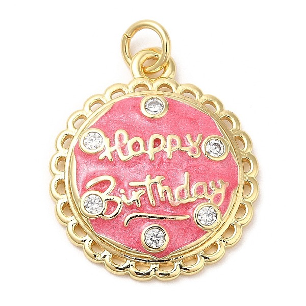 PandaHall Brass Micro Pave Cubic Zirconia Pendants, with Jump Ring and Enamel, Lead Free & Cadmium Free, Flat Round, Real 18K Gold Plated...
PandaHall Brass Micro Pave Cubic Zirconia Pendants, with Jump Ring and Enamel, Lead Free & Cadmium Free, Flat Round, Real 18K Gold Plated...