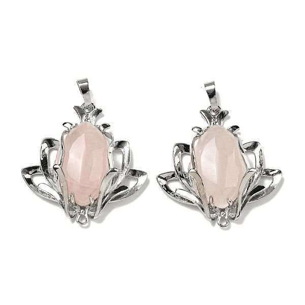 PandaHall Natural Rose Quartz Pendants, Flower Charms with Rack Plating Brass Findings, Platinum, Cadmium Free & Lead Free, 37x35x10mm, Hole...
PandaHall Natural Rose Quartz Pendants, Flower Charms with Rack Plating Brass Findings, Platinum, Cadmium Free & Lead Free, 37x35x10mm, Hole...