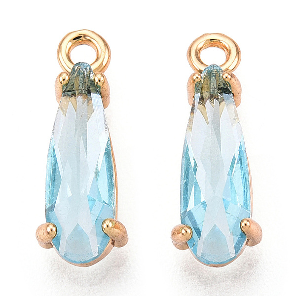PandaHall Faceted Glass Pendants, with Golden Tone Brass Open Back Settings, Teardrop, Light Sky Blue, 14.5x4.5x4mm, Hole: 1.2mm Brass+Glass...
PandaHall Faceted Glass Pendants, with Golden Tone Brass Open Back Settings, Teardrop, Light Sky Blue, 14.5x4.5x4mm, Hole: 1.2mm Brass+Glass...