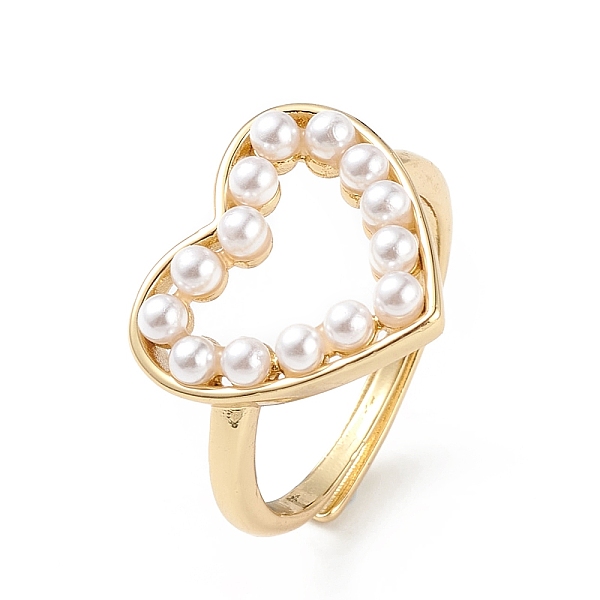 PandaHall Plastic Pearl Hollow Out Heart Adjustable Ring, Brass Jewelry for Women, Lead Free & Cadmium Free, Real 18K Gold Plated, Inner..., White
PandaHall Plastic Pearl Hollow Out Heart Adjustable Ring, Brass Jewelry for Women, Lead Free & Cadmium Free, Real 18K Gold Plated, Inner..., White