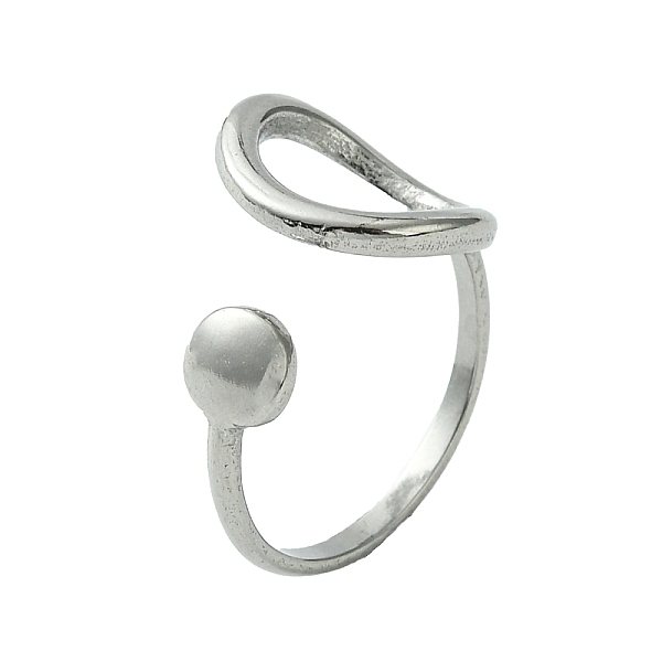 PandaHall 304 Stainless Steel Open Cuff Ring, Twist Oval, Stainless Steel Color, US Size 7 1/4(17.5mm) 304 Stainless Steel Oval
PandaHall 304 Stainless Steel Open Cuff Ring, Twist Oval, Stainless Steel Color, US Size 7 1/4(17.5mm) 304 Stainless Steel Oval