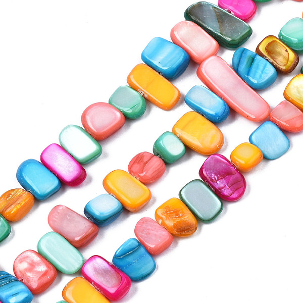 PandaHall Natural Trochid Shell/Trochus Shell Beads Strands, Dyed, Rectangle, Colorful, 6~11x6~36x1~7mm, Hole: 1mm, about 45~55pcs/strand...
PandaHall Natural Trochid Shell/Trochus Shell Beads Strands, Dyed, Rectangle, Colorful, 6~11x6~36x1~7mm, Hole: 1mm, about 45~55pcs/strand...