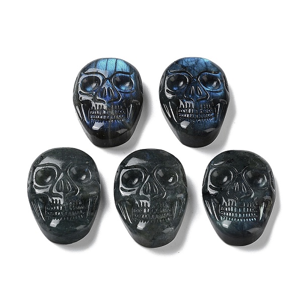 PandaHall Natural Labradorite Engraved Cabochons, Skull, 50~50.5x34~ 34.5x10~11mm Labradorite Skull
PandaHall Natural Labradorite Engraved Cabochons, Skull, 50~50.5x34~ 34.5x10~11mm Labradorite Skull