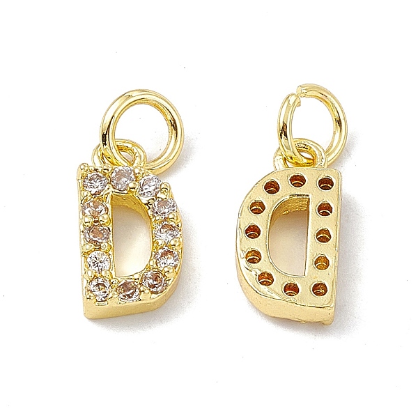 PandaHall Real 18K Gold Plated Brass Micro Pave Clear Cubic Zirconia Charms, with Jump Ring, Letter.D, 11x6x2.5mm, Hole: 3.4mm Brass+Cubic...
PandaHall Real 18K Gold Plated Brass Micro Pave Clear Cubic Zirconia Charms, with Jump Ring, Letter.D, 11x6x2.5mm, Hole: 3.4mm Brass+Cubic...