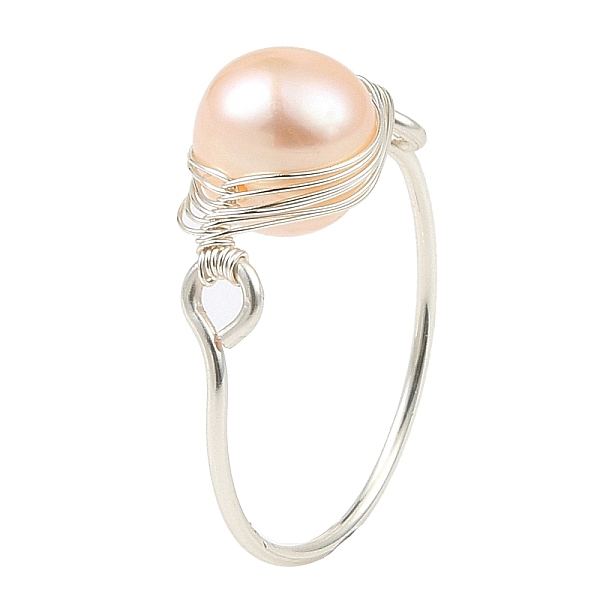 PandaHall Natural Pearl Braided Bead Finger Ring, Silver Copper Wire Wrap Ring for Women, Pink, Inner Diameter: 18.8mm Pearl Pink
PandaHall Natural Pearl Braided Bead Finger Ring, Silver Copper Wire Wrap Ring for Women, Pink, Inner Diameter: 18.8mm Pearl Pink