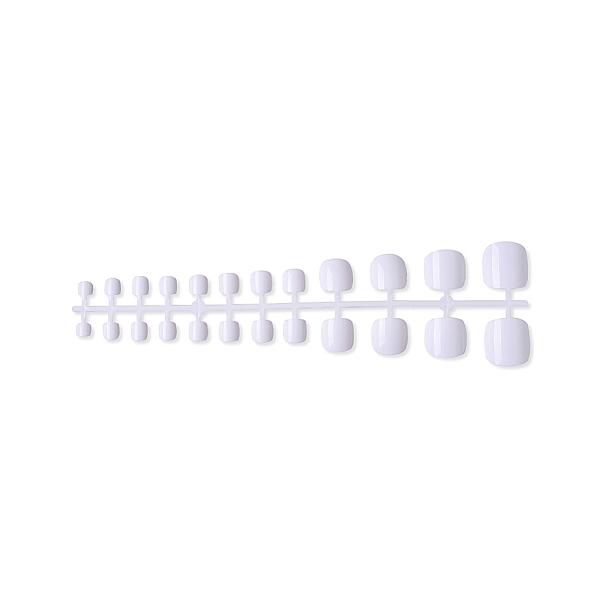 PandaHall Solid Color Plastic Seamless Toe False Nail, Practice Manicure Nail Art Tool, White, 8~20x7~18x2~6mm, 24pcs/strand. Plastic None...
PandaHall Solid Color Plastic Seamless Toe False Nail, Practice Manicure Nail Art Tool, White, 8~20x7~18x2~6mm, 24pcs/strand. Plastic None...