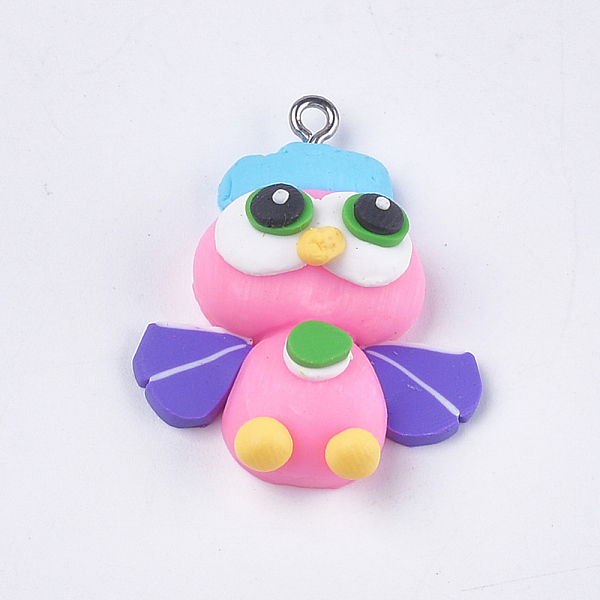PandaHall Handmade Polymer Clay Pendants, with Iron Findings, Birdie, Platinum, Colorful, 35x27x12.5mm, Hole: 1.5mm Polymer Clay Bird
PandaHall Handmade Polymer Clay Pendants, with Iron Findings, Birdie, Platinum, Colorful, 35x27x12.5mm, Hole: 1.5mm Polymer Clay Bird