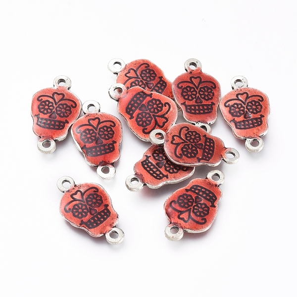 PandaHall Alloy Enamel Links connectors, Skull, Red, Antique Silver, 20x11x2mm, Hole: 1.5mm Alloy+Enamel Skull Red
PandaHall Alloy Enamel Links connectors, Skull, Red, Antique Silver, 20x11x2mm, Hole: 1.5mm Alloy+Enamel Skull Red