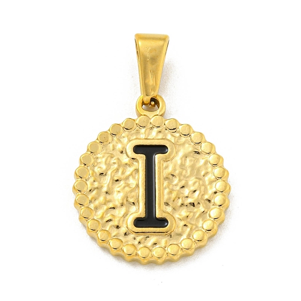 PandaHall Ion Plating(IP) 304 Stainless Steel Enamel Pendants, Golden, Flat Round with Letter Charm, Letter I, 21x18x2mm, Hole: 8x3.5mm..., Black
PandaHall Ion Plating(IP) 304 Stainless Steel Enamel Pendants, Golden, Flat Round with Letter Charm, Letter I, 21x18x2mm, Hole: 8x3.5mm..., Black