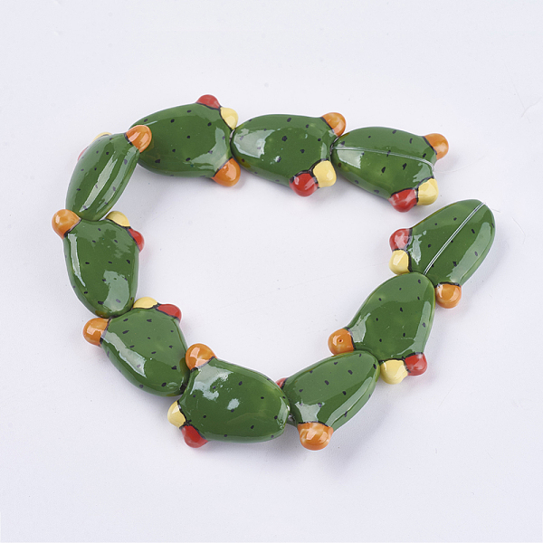 PandaHall Handmade Porcelain Beads, Cactus, Dark Green, 29.5~30x24~25x8.5~10mm, Hole: 2mm Porcelain Triangle Green
PandaHall Handmade Porcelain Beads, Cactus, Dark Green, 29.5~30x24~25x8.5~10mm, Hole: 2mm Porcelain Triangle Green