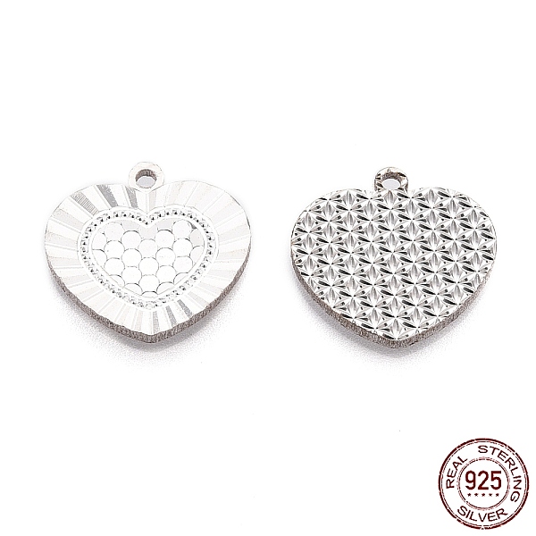 PandaHall 925 Sterling Silver Charms, Heart, for Valentine's Day, Silver, 12x13x1.3mm, Hole: 1.2mm Sterling Silver Heart
PandaHall 925 Sterling Silver Charms, Heart, for Valentine's Day, Silver, 12x13x1.3mm, Hole: 1.2mm Sterling Silver Heart