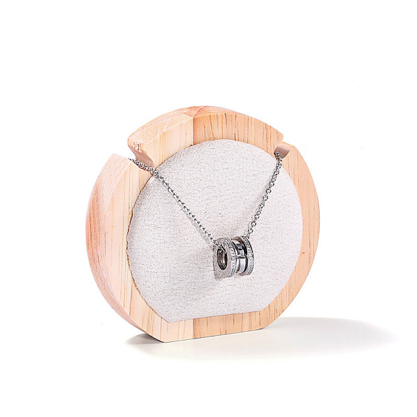 PandaHall Round Wood Covered with Velvet One Necklace Display Stands, Jewelry Display Holder for Necklace Storage, Snow, 9x2x8.5cm Wood
PandaHall Round Wood Covered with Velvet One Necklace Display Stands, Jewelry Display Holder for Necklace Storage, Snow, 9x2x8.5cm Wood