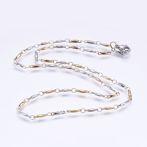 PandaHall 304 Stainless Steel Chain Necklaces, with Enamel and Lobster Claw Clasps, Rectangle, Golden & Stainless Steel Color, 17.7 inch...
PandaHall 304 Stainless Steel Chain Necklaces, with Enamel and Lobster Claw Clasps, Rectangle, Golden & Stainless Steel Color, 17.7 inch...