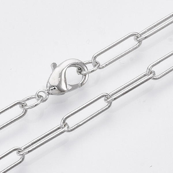 PandaHall Brass Round Oval Paperclip Chain Necklace Making, with Lobster Claw Clasps, Platinum, 18.3 inch(46.5cm), Link: 12x3.5x0.8mm Brass
PandaHall Brass Round Oval Paperclip Chain Necklace Making, with Lobster Claw Clasps, Platinum, 18.3 inch(46.5cm), Link: 12x3.5x0.8mm Brass