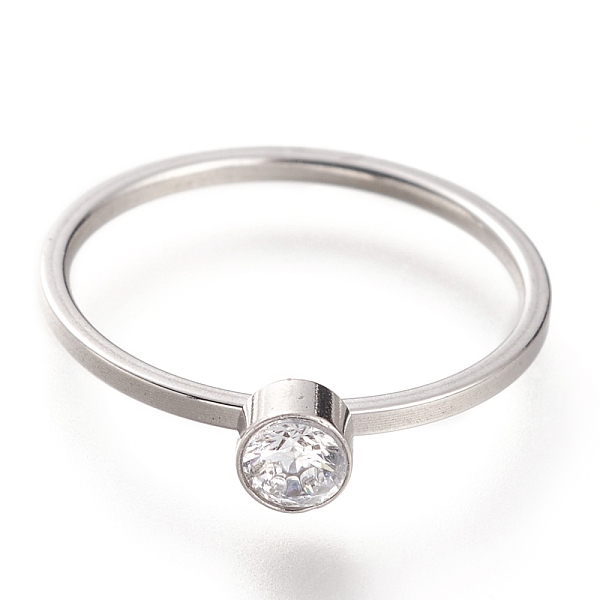 PandaHall 304 Stainless Steel Finger Rings, with Rhinestone, Flat Round, Stainless Steel Color, Crystal, US Size 7~7 3/4(17.3~17.9mm) 304..., Clear
PandaHall 304 Stainless Steel Finger Rings, with Rhinestone, Flat Round, Stainless Steel Color, Crystal, US Size 7~7 3/4(17.3~17.9mm) 304..., Clear
