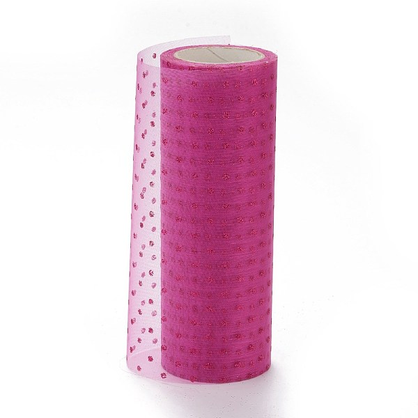 PandaHall Glitter Deco Mesh Ribbons, Tulle Fabric, for Wedding Party Decoration, Skirts Decoration Making, Deep Pink, 5.90~5.94 inch...
PandaHall Glitter Deco Mesh Ribbons, Tulle Fabric, for Wedding Party Decoration, Skirts Decoration Making, Deep Pink, 5.90~5.94 inch...