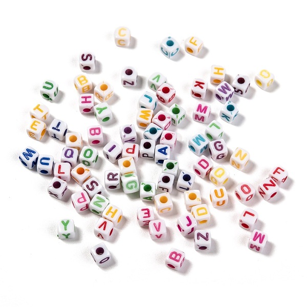 PandaHall White Opaque Acrylic Beads, Horizontal Hole, Cube with Mixed Color Letter, Letter A~Z, 5x5x5mm, Hole: 2mm, 26letters, about..., Multicolor
PandaHall White Opaque Acrylic Beads, Horizontal Hole, Cube with Mixed Color Letter, Letter A~Z, 5x5x5mm, Hole: 2mm, 26letters, about..., Multicolor