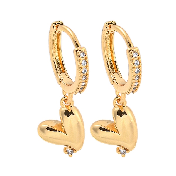 PandaHall Heart Brass Micro Pave Clear Cubic Zirconia Huggie Hoop Dangle Earrings for Women, Real 18K Gold Plated, 24x9mm Cubic Zirconia...
PandaHall Heart Brass Micro Pave Clear Cubic Zirconia Huggie Hoop Dangle Earrings for Women, Real 18K Gold Plated, 24x9mm Cubic Zirconia...