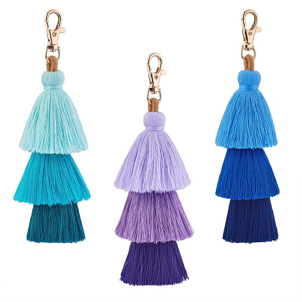 PandaHall 3Pcs Colorful Tassel Keychain Handmade Boho Keychain Personalized Bag Charm Tassel Keychain for Women, Colorful, 16.5x4cm Alloy
PandaHall 3Pcs Colorful Tassel Keychain Handmade Boho Keychain Personalized Bag Charm Tassel Keychain for Women, Colorful, 16.5x4cm Alloy