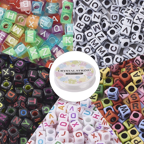 PandaHall DIY 6mm Cube Bead Stretch Bracelet Kits for Children's Day, Including 1400Pcs Acrylic Letters Beads, 2 Rolls Elastic Crystal..., Multicolor
PandaHall DIY 6mm Cube Bead Stretch Bracelet Kits for Children's Day, Including 1400Pcs Acrylic Letters Beads, 2 Rolls Elastic Crystal..., Multicolor