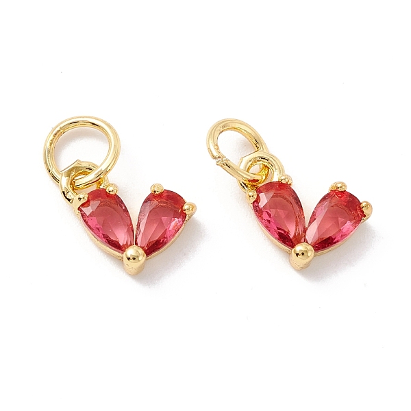 PandaHall Rack Plating Brass Cubic Zirconia Charms, with Jump Ring, Cadmium Free & Lead Free, Real 18K Gold Plated, Heart, Red, 8x7x3mm...
PandaHall Rack Plating Brass Cubic Zirconia Charms, with Jump Ring, Cadmium Free & Lead Free, Real 18K Gold Plated, Heart, Red, 8x7x3mm...