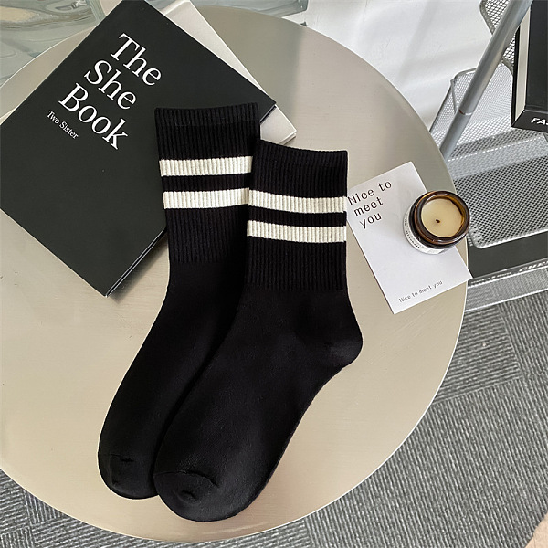 PandaHall Cotton Knitting Socks, Winter Warm Thermal Socks, Stripe Pattern, Black, 300x70mm Cotton Stripe Black
PandaHall Cotton Knitting Socks, Winter Warm Thermal Socks, Stripe Pattern, Black, 300x70mm Cotton Stripe Black