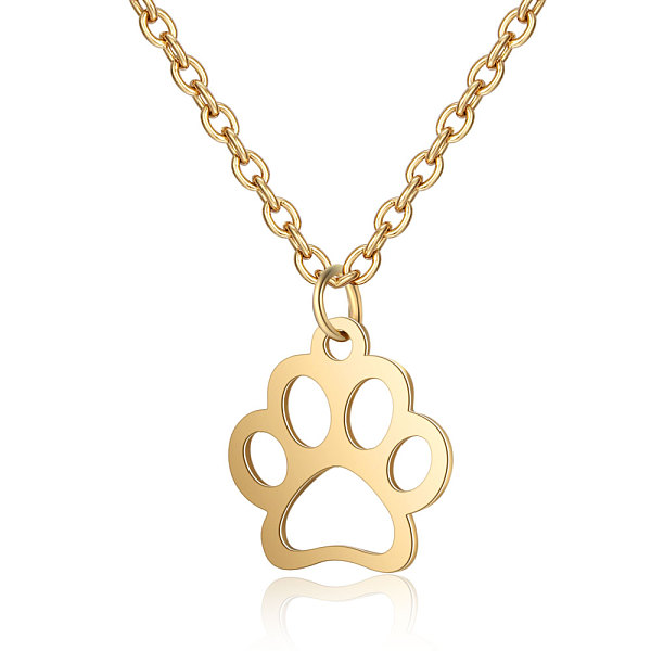 PandaHall 201 Stainless Steel Pendants Necklaces, Dog's Paw, Golden, 16.3 inch(40cm)x1mm 201 Stainless Steel
PandaHall 201 Stainless Steel Pendants Necklaces, Dog's Paw, Golden, 16.3 inch(40cm)x1mm 201 Stainless Steel