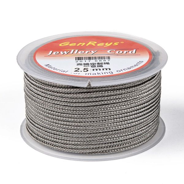 PandaHall Braided Nylon Threads, Dyed, Gray, 2.5mm, about 10.93 yards(10m)/roll Nylon Gray
PandaHall Braided Nylon Threads, Dyed, Gray, 2.5mm, about 10.93 yards(10m)/roll Nylon Gray