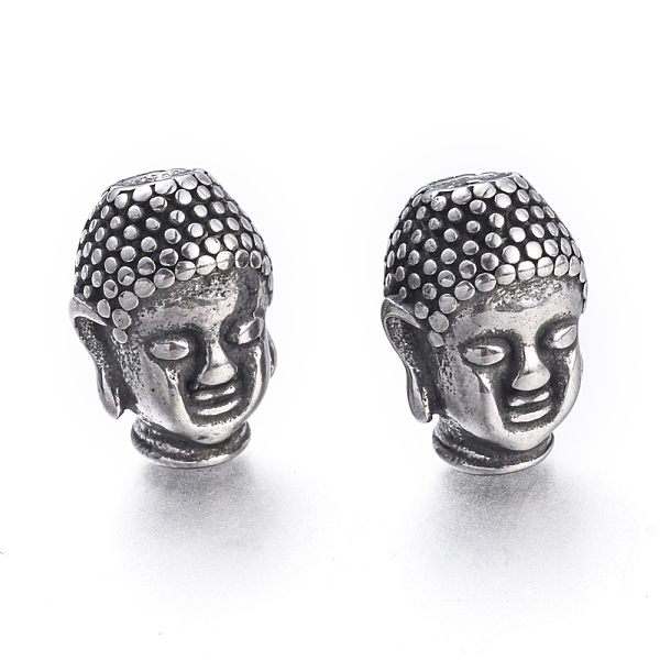 PandaHall Buddhist 304 Stainless Steel Beads, Buddha Head, Antique Silver, 14x10x10mm, Hole: 1.8mm 304 Stainless Steel Human
PandaHall Buddhist 304 Stainless Steel Beads, Buddha Head, Antique Silver, 14x10x10mm, Hole: 1.8mm 304 Stainless Steel Human
