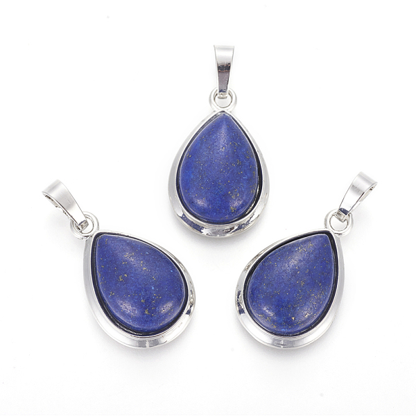 PandaHall Natural Lapis Lazuli Pendants, with Brass Findings, teardrop, Platinum, 26x16~17x8~10mm, Hole: 8x5mm Lapis Lazuli Teardrop
PandaHall Natural Lapis Lazuli Pendants, with Brass Findings, teardrop, Platinum, 26x16~17x8~10mm, Hole: 8x5mm Lapis Lazuli Teardrop