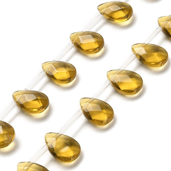 PandaHall K9 Glass Beads Strands, Top Drilled, Faceted, Teardrop, Goldenrod, 12x8x3.5mm, Hole: 0.8mm, about 25pcs/strand, 14.80''(37.6cm)..., Gold
PandaHall K9 Glass Beads Strands, Top Drilled, Faceted, Teardrop, Goldenrod, 12x8x3.5mm, Hole: 0.8mm, about 25pcs/strand, 14.80''(37.6cm)..., Gold