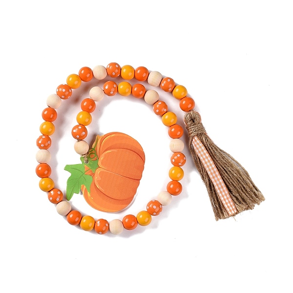 PandaHall Thanksgiving Day Theme Wooden Beaded Pendant Decorations, with Jute Tassel, Pumpkin, Colorful, 840mm Wood Pumpkin
PandaHall Thanksgiving Day Theme Wooden Beaded Pendant Decorations, with Jute Tassel, Pumpkin, Colorful, 840mm Wood Pumpkin
