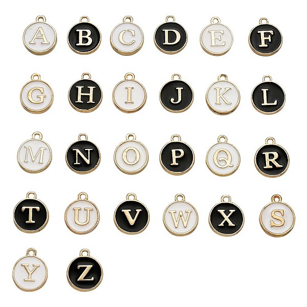 PandaHall Double-sided Alloy Enamel Charms, Flat Round with Alphabet, Mixed Color, 14x12x2mm, Hole: 1.5mm, 26pc/color Alloy+Enamel Flat..., Multicolor
PandaHall Double-sided Alloy Enamel Charms, Flat Round with Alphabet, Mixed Color, 14x12x2mm, Hole: 1.5mm, 26pc/color Alloy+Enamel Flat..., Multicolor