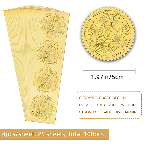 PandaHall CRASPIRE 100pcs Gold Foil Stickers Embossed Certificate Seals Self Adhesive Stickers Medal Decoration Stickers Certification...
PandaHall CRASPIRE 100pcs Gold Foil Stickers Embossed Certificate Seals Self Adhesive Stickers Medal Decoration Stickers Certification...