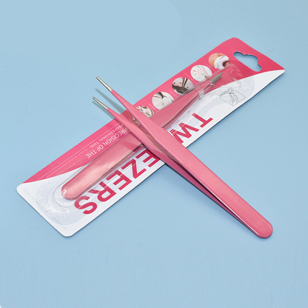 PandaHall Stainless Steel Tweezers, Bend Head, Hot Pink, 11.6x1cm Stainless Steel
PandaHall Stainless Steel Tweezers, Bend Head, Hot Pink, 11.6x1cm Stainless Steel