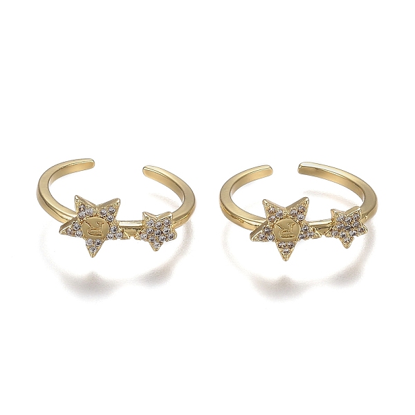 PandaHall Adjustable Brass Micro Pave Clear Cubic Zirconia Cuff Rings, Open Rings, Long-Lasting Plated, Star with Letter R, Real 18K Gold...
PandaHall Adjustable Brass Micro Pave Clear Cubic Zirconia Cuff Rings, Open Rings, Long-Lasting Plated, Star with Letter R, Real 18K Gold...