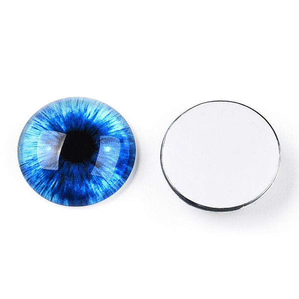 PandaHall Glass Cabochons, Half Round with Eye, Dodger Blue, 20x6.5mm Glass Half Round
PandaHall Glass Cabochons, Half Round with Eye, Dodger Blue, 20x6.5mm Glass Half Round
