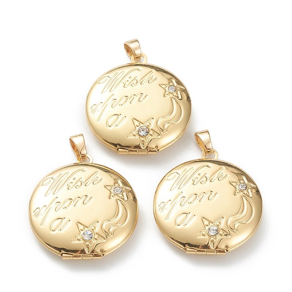 PandaHall Brass Micro Pave Clear Cubic Zirconia Locket Pendants, Photo Frame Pendants for Necklaces, Long-Lasting Plated, Flat Round with...
PandaHall Brass Micro Pave Clear Cubic Zirconia Locket Pendants, Photo Frame Pendants for Necklaces, Long-Lasting Plated, Flat Round with...