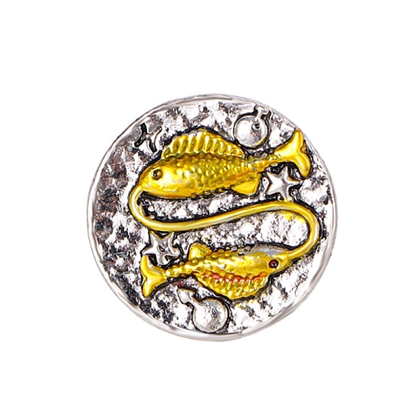 PandaHall Constellation Alloy Pins, Round Brooch, Zodiac Sign Badge for Clothes Backpack, Pisces, 18mm Alloy Pisces
PandaHall Constellation Alloy Pins, Round Brooch, Zodiac Sign Badge for Clothes Backpack, Pisces, 18mm Alloy Pisces