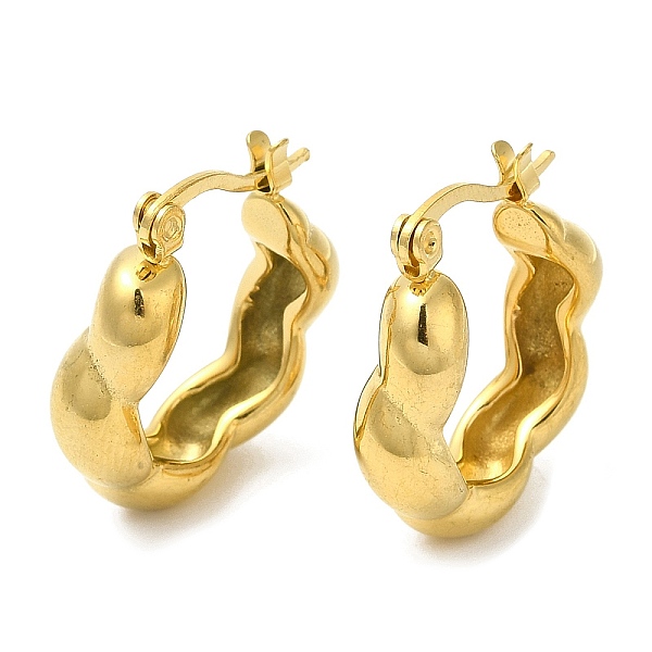 PandaHall Ion Plating(IP) 304 Stainless Steel Twist Hoop Earrings, Real 18K Gold Plated, 22~22.5x21~21.5x6mm 304 Stainless Steel
PandaHall Ion Plating(IP) 304 Stainless Steel Twist Hoop Earrings, Real 18K Gold Plated, 22~22.5x21~21.5x6mm 304 Stainless Steel