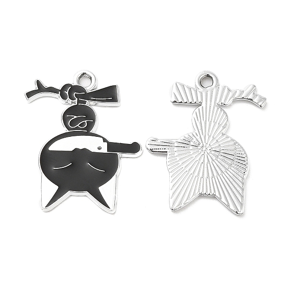 PandaHall Alloy Enamel Pendants, Platinum, Cat with Knife Charm, Black, 26x20x1mm, Hole: 1.8mm Alloy+Enamel Cat Shape Black
PandaHall Alloy Enamel Pendants, Platinum, Cat with Knife Charm, Black, 26x20x1mm, Hole: 1.8mm Alloy+Enamel Cat Shape Black