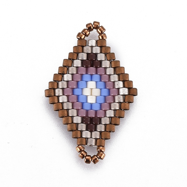 PandaHall MIYUKI & TOHO Handmade Japanese Seed Beads Links, Loom Pattern, Rhombus, Colorful, 22.5~26.4x15~17x1.7~1.9mm, Hole: 1.4~1.8mm...
PandaHall MIYUKI & TOHO Handmade Japanese Seed Beads Links, Loom Pattern, Rhombus, Colorful, 22.5~26.4x15~17x1.7~1.9mm, Hole: 1.4~1.8mm...