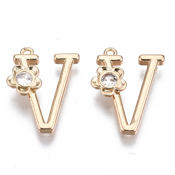 PandaHall Brass Pendants, with Rhinestones, Alphabet, Golden, Letter.V, 17x12x2.5mm, Hole: 1mm Brass+Rhinestone Letter V
PandaHall Brass Pendants, with Rhinestones, Alphabet, Golden, Letter.V, 17x12x2.5mm, Hole: 1mm Brass+Rhinestone Letter V